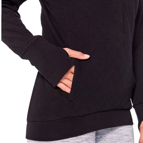 NWT Lululemon Forever Warm Quilted 1/4 Zip Pullover Sz 6 NOS 2017 BLK LW3AV2S - Picture 4 of 12